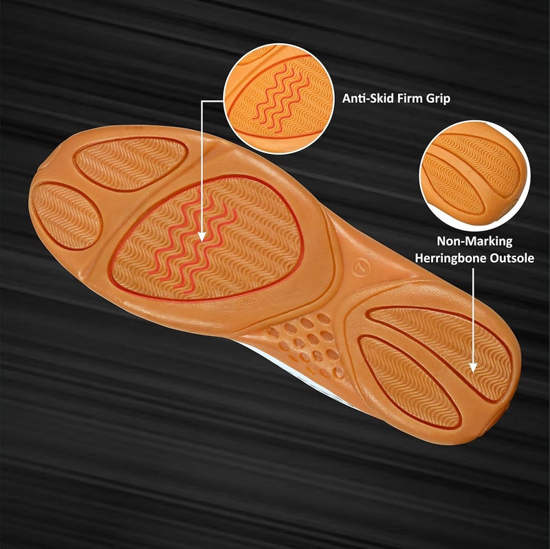 Nivia Flash 2.0 Badminton Shoes for Men, PVC Synthetic Leather & Mesh Upper, Duo?Foam Midsole, Non?Marking Herringbone Round Sole (White), UK11 - Image 3