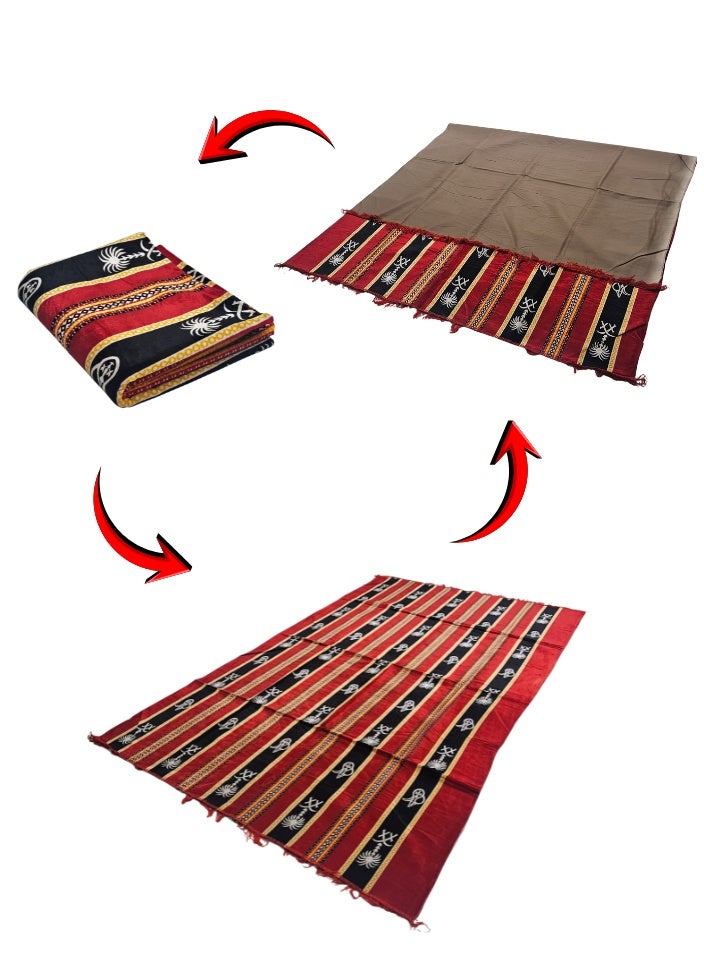 SMART HOME Large 270x170cm Ground Mat with Waterproof Tarpaulin Backing – Moisture-Resistant Trench Mat – Practical Heritage Outdoor Rug for Garden, Camping, and Picnics - Image 5