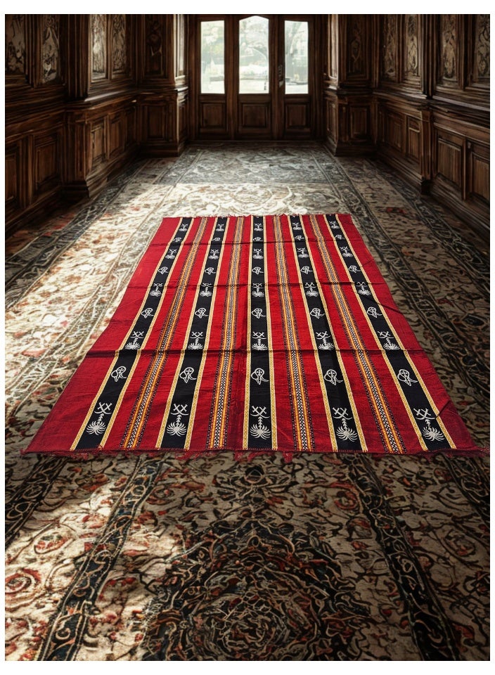 SMART HOME Large 270x170cm Ground Mat with Waterproof Tarpaulin Backing – Moisture-Resistant Trench Mat – Practical Heritage Outdoor Rug for Garden, Camping, and Picnics - Image 1