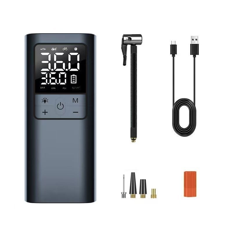 CM Portable Car Air Pump, High-Power Electric Tire Inflator with LED Light & USB  Charging - Image 1