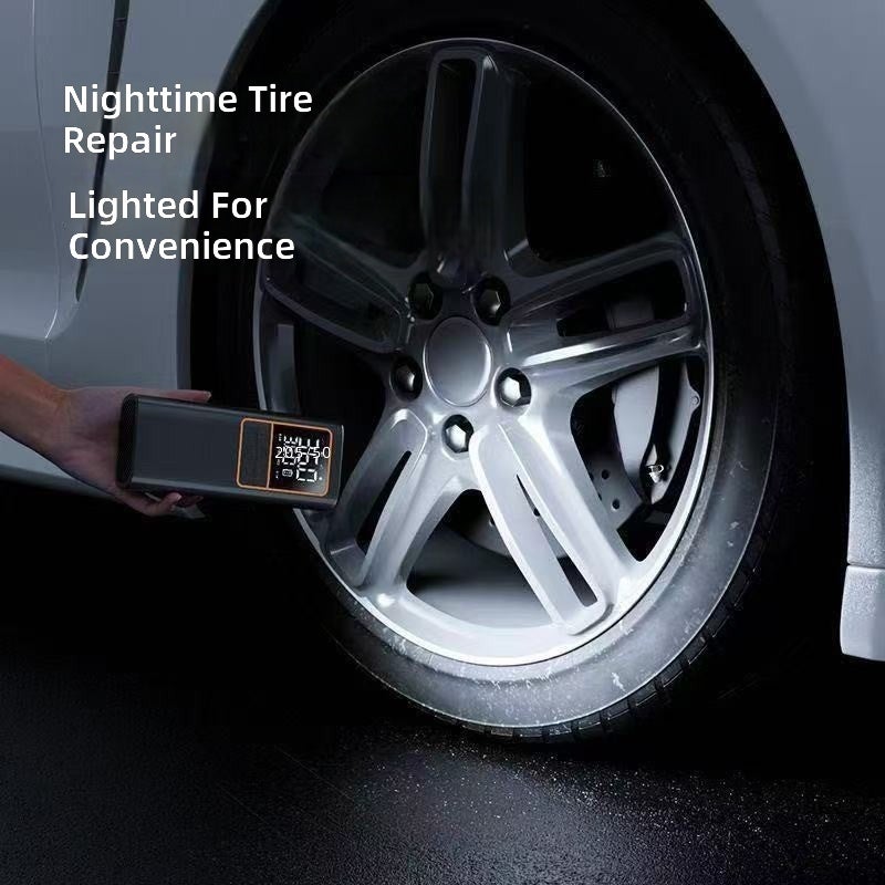 CM Portable Car Air Pump, High-Power Electric Tire Inflator with LED Light & USB  Charging - Image 4