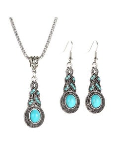 Crystal Pendant Necklace Jewelry Set