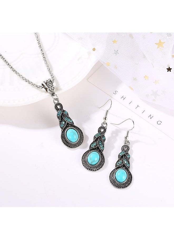 NIBEMINENT - Crystal Pendant Necklace Jewelry Set - Image 1