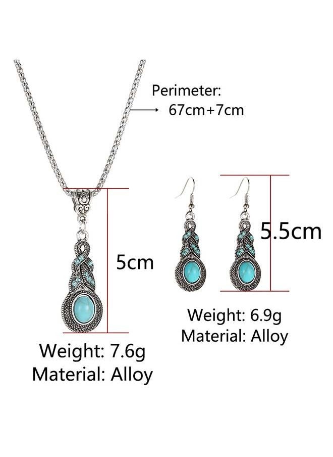 NIBEMINENT - Crystal Pendant Necklace Jewelry Set - Image 1