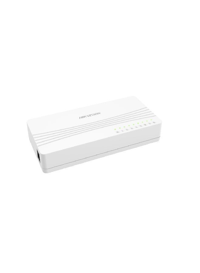 HIKVISION 8 Port Fast Ethernet Unmanaged Desktop Switch White - Image 1