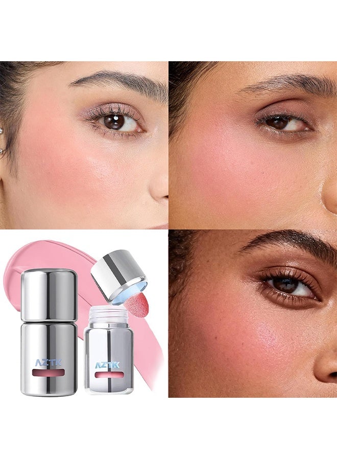 أيه زد تي كيه أزتك جيلّي كولور أحمر خدود سائل، لوشن أحمر خدود سائل، أحمر خدود للخدين، لوشن أحمر خدود برأس إسفنجي، عالي الصبغة، طويل الأمد، مقاوم للماء، لمسة نهائية مطفية، فرشاة مدمجة، مكياج محمول (JC04) - Image 2