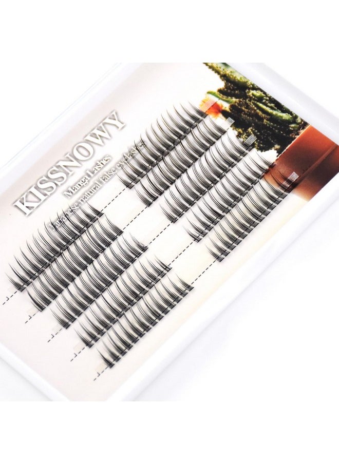 KISSNOWY Manga Lashes Natural Look Single Individual Lashes Wispy Cluster Lashes Extension For Cosplay Japanese Anime Makeup False Lashes (A01)  - Image 3