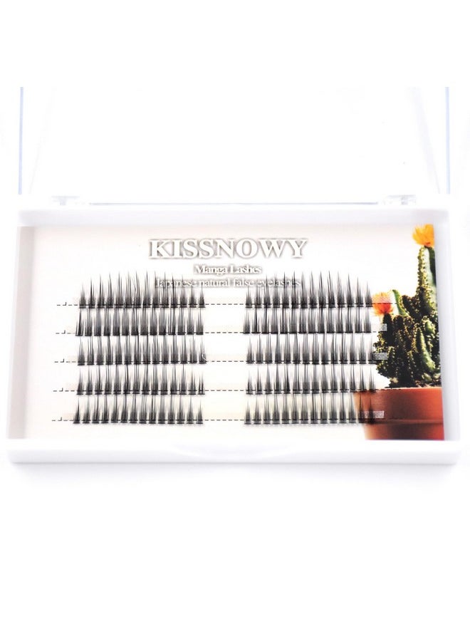 KISSNOWY Manga Lashes Natural Look Single Individual Lashes Wispy Cluster Lashes Extension For Cosplay Japanese Anime Makeup False Lashes (A01)  - Image 4
