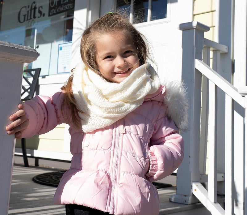 Funky Junque Kids Winter Scarf – Toddler Girl Neck Warmer, Baby Infinity Scarf, Warm Balaclava for Kids, Soft Girls Scarves - Image 3