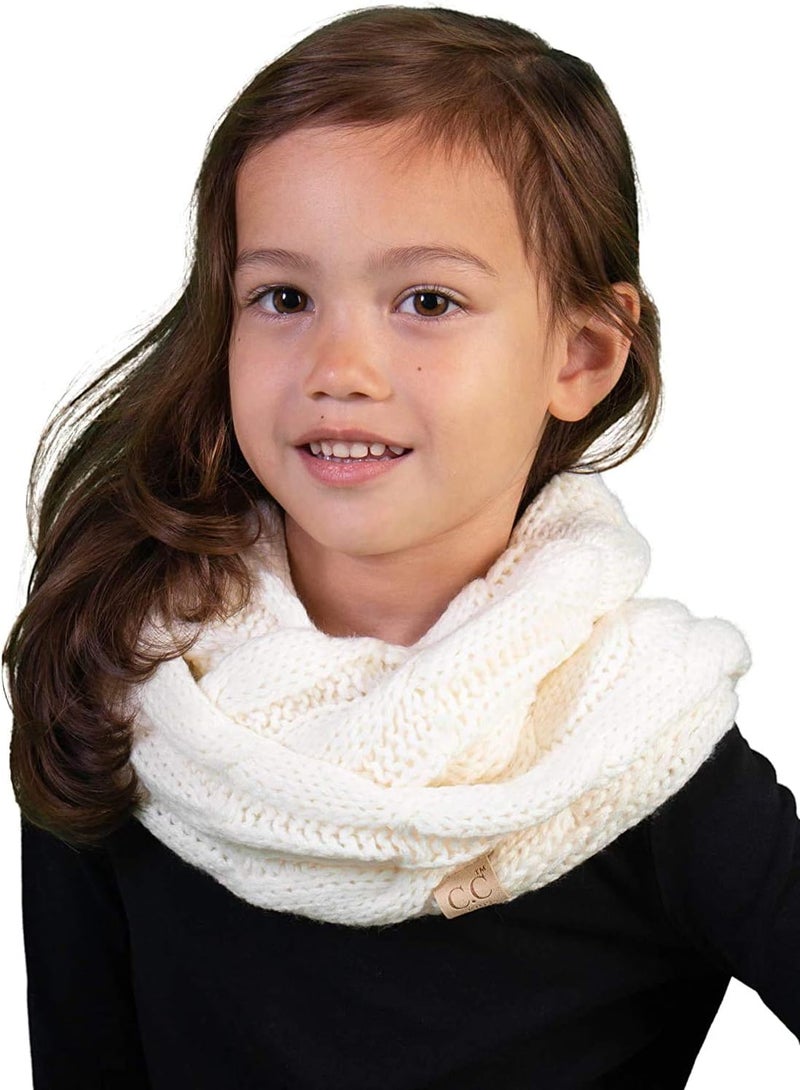 Funky Junque Kids Winter Scarf – Toddler Girl Neck Warmer, Baby Infinity Scarf, Warm Balaclava for Kids, Soft Girls Scarves - Image 1