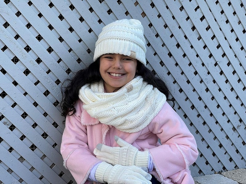 Funky Junque Kids Winter Scarf – Toddler Girl Neck Warmer, Baby Infinity Scarf, Warm Balaclava for Kids, Soft Girls Scarves - Image 5