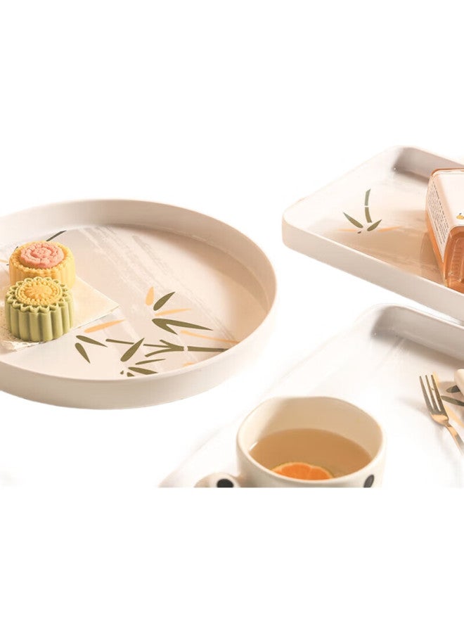 Star Square Xingfang Rectangular Tray Tea Tray 35*24Cm, Breakfast Plate For Home Use, Dried Fruit And Fruit Plate, Thickened Melamine - Image 2