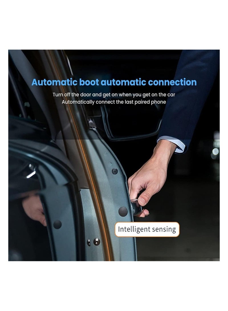 KASTWAVE Car Bluetooth Handsfree Speakerphone, Wireless Bluetooth 5.0 Speaker with Back-Clip, Car Sun Visor Bluetooth Receiver Music Player Adapter Auto Power On Off, Black - Image 5