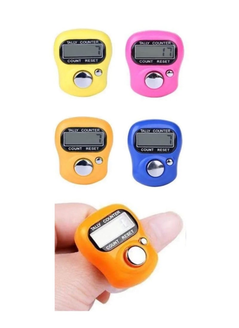 Yuwell 4 Pcs Electronic Tasbeeh Counter Tally Counter Finger Digital Tasbeeh Counter Multi Colors  - Image 1