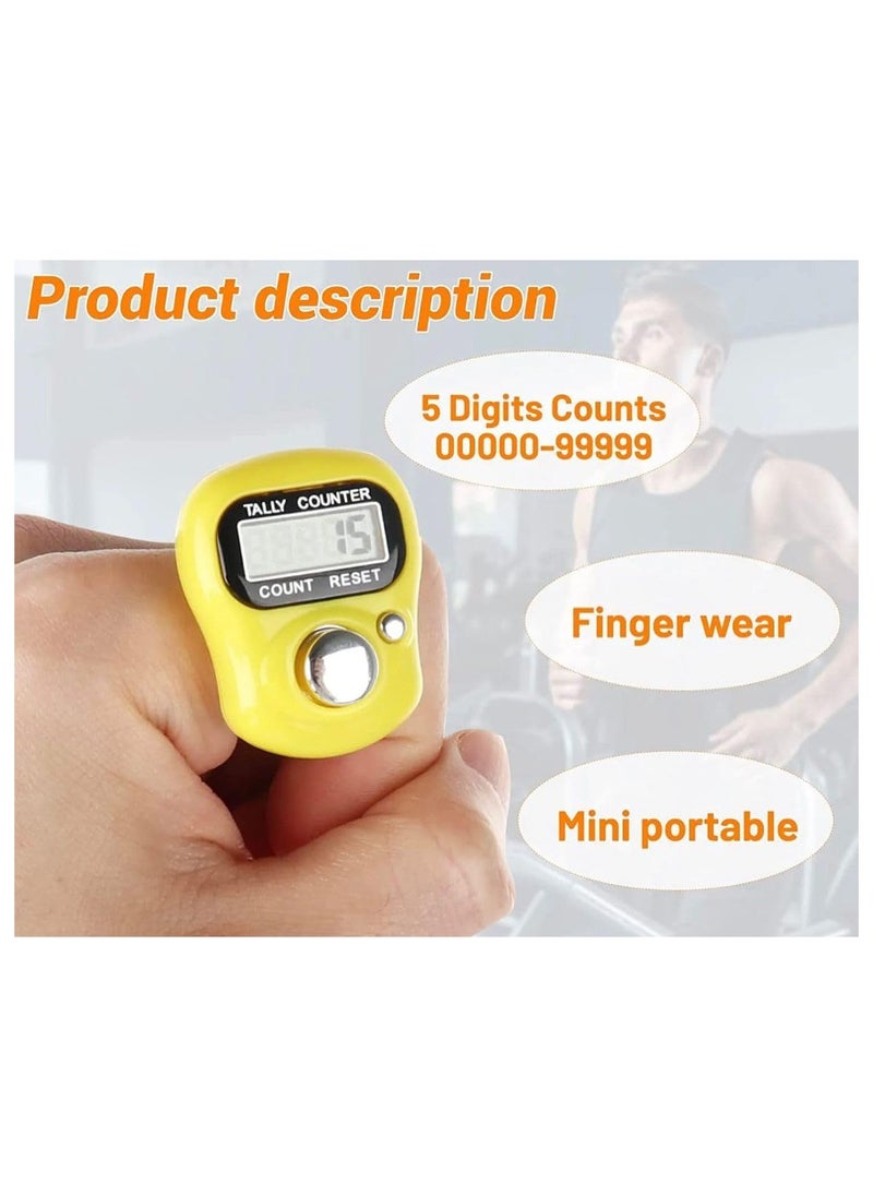Yuwell 4 Pcs Electronic Tasbeeh Counter Tally Counter Finger Digital Tasbeeh Counter Multi Colors  - Image 3