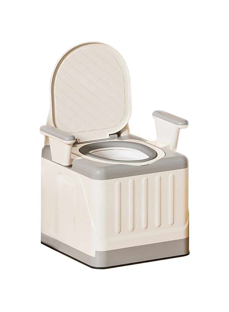 Bedside Commode, Upgraded Safety Commode Toilet for Elderly and Disabled, Potty Chair for Adults with Detachable Armrest, 39.5cm Seat Width, Bedside Commodes for Seniors(Grey) - Image 1
