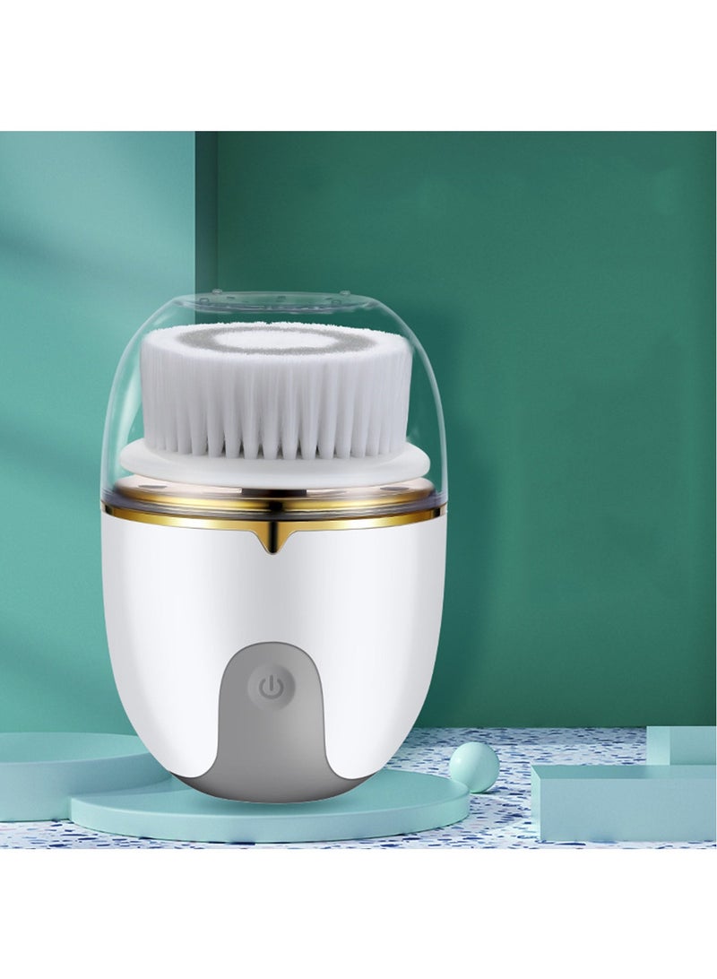 فرشاة تنظيف الوجه - فرشاة تنظيف عميق للوجه مقاومة للماء، شحن USB | فرشاة تنظيف عميق للوجه بثلاثة رؤوس، فرشاة تنظيف عميق للوجه للرجال والنساء - Image 1