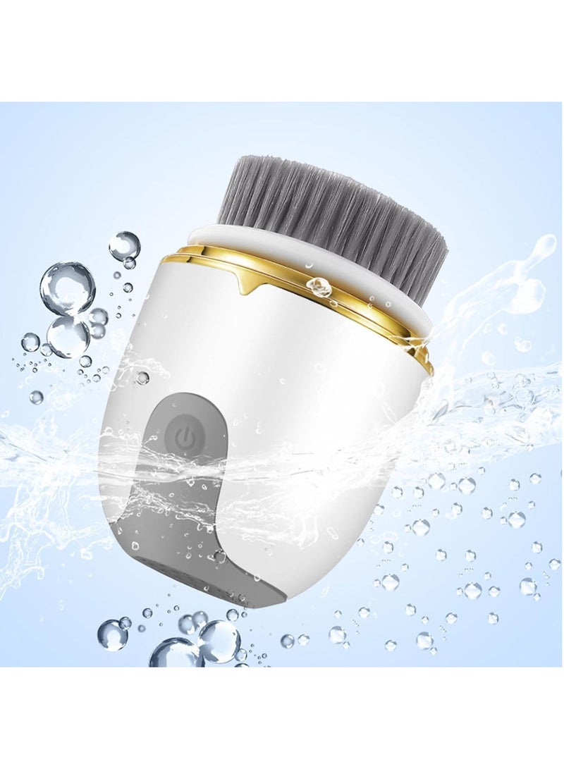 فرشاة تنظيف الوجه - فرشاة تنظيف عميق للوجه مقاومة للماء، شحن USB | فرشاة تنظيف عميق للوجه بثلاثة رؤوس، فرشاة تنظيف عميق للوجه للرجال والنساء - Image 2