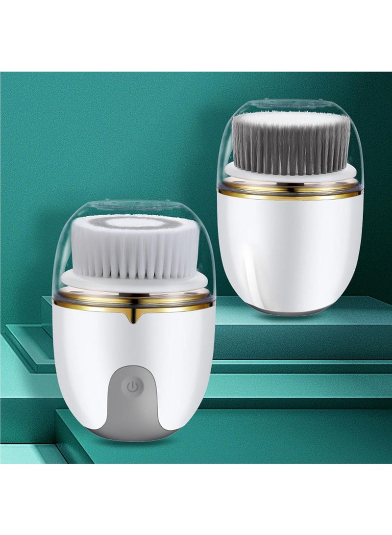 فرشاة تنظيف الوجه - فرشاة تنظيف عميق للوجه مقاومة للماء، شحن USB | فرشاة تنظيف عميق للوجه بثلاثة رؤوس، فرشاة تنظيف عميق للوجه للرجال والنساء - Image 3