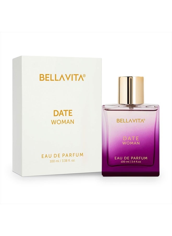 Bella Vita Luxury - Date Eau De Parfum for Women with Pink Pepper, Red Fruit & Jasmine | Fruity & Spicy Long-Lasting EDP Fragrance Scent | 3.4 fl. oz. - Image 1