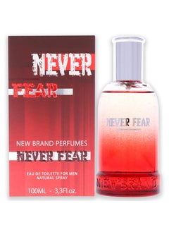 New Brand Perfumes Never Fear EDT Spray Men 33 oz sem numero