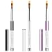 Trinkrittey 3pc Ombre Nail Brush Nail Art Painting Pen Gradient Painting Brush Includes Sponge Tips Gel Nails Polish Drawing Brushes with Rhinestone Handle Manicure Tools for Design - Image 2