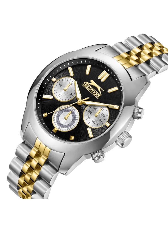 Slazenger Men's Multi Function Display Watch With Silver/Gold Metal Strap - SL.9.2407.2.03