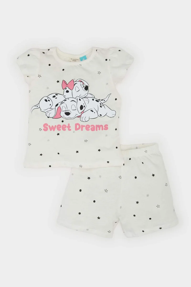 ديفاكتو Baby Girl 101 Dalmatians Cotton 2 Piece Pyjamas Set