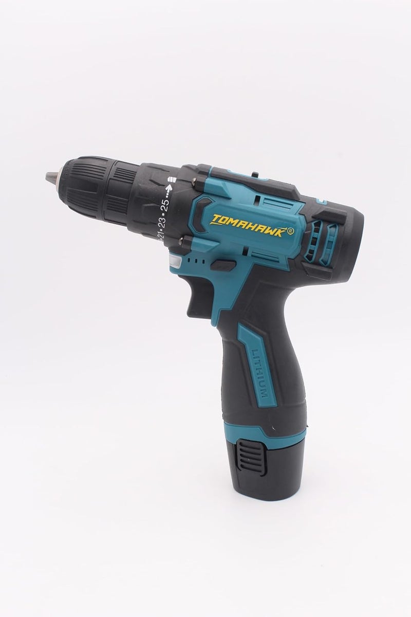 TOMAHAWK TYS9055 Screwdriver Drill Cordless CL Drill Set MC Set 10mm 1 Battery THK 12V 30 Nm Torque 251 Torque Settings Complete DIY Kit - Image 3