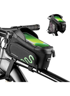 Bike Frame Bag Bike Phone Mount Bag Bicycle Phone Holder With Side Bags Bike Top Tube Bag For Cycling Mountain Road Bike Pouch Accessories Storage Bag