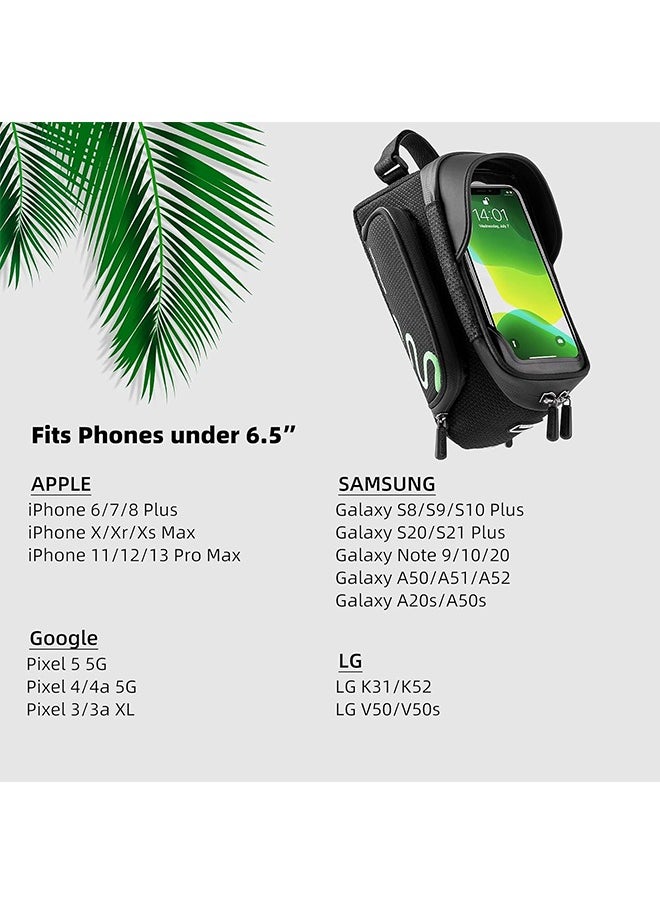 Rockbros - Bike Frame Bag Bike Phone Mount Bag Bicycle Phone Holder With Side Bags Bike Top Tube Bag For Cycling Mountain Road Bike Pouch Accessories Storage Bag - Image 1