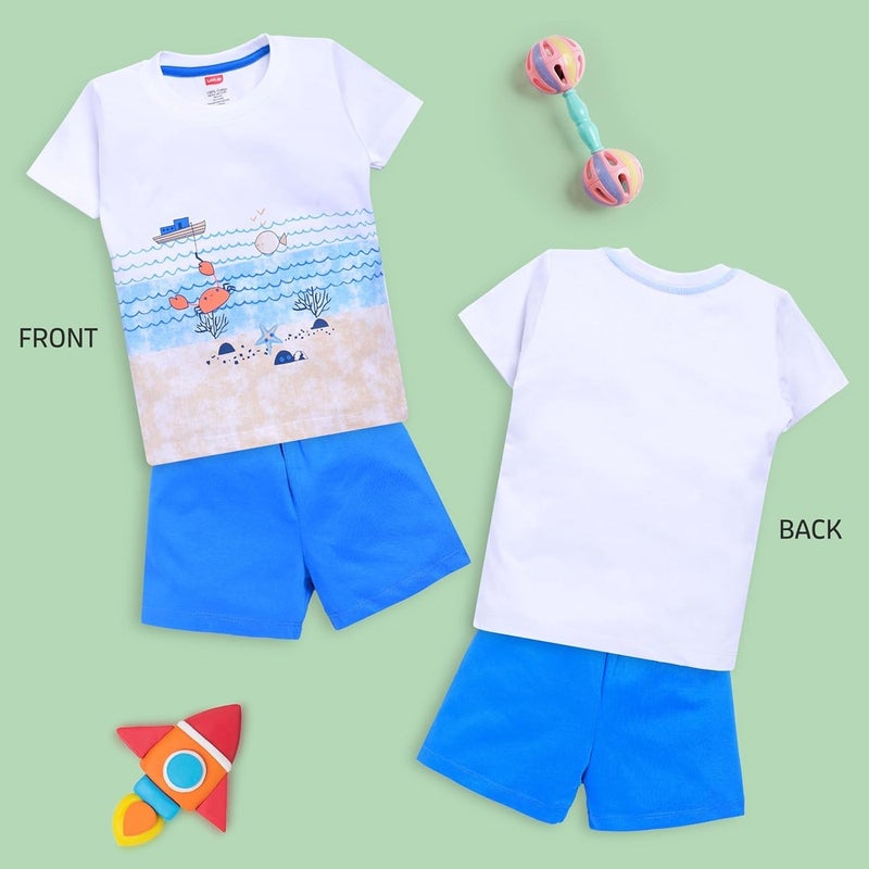 LuvLap Baby Boys Cotton T-Shirt and Shorts Set - Pack of 3 (3-6 Months) - Image 3