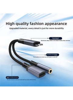 Generic C100 Break Headset Adapter 13 Live Call Audio Six-in-One Adapter Lightning To 3.5mm-Interface Form:C100 Cracked Version Call, Live Broadcast. Charging. Excellent Shield  - Image 3