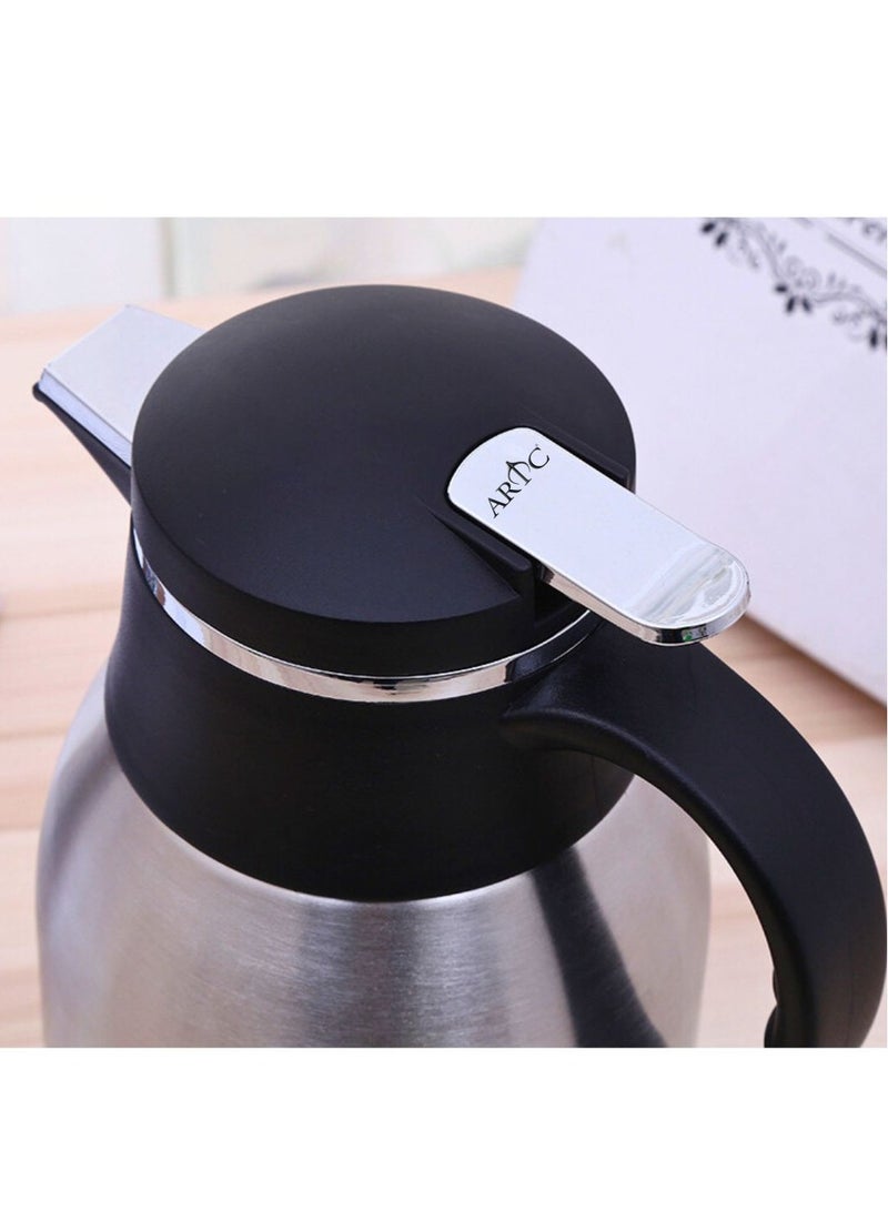 اي ار تي سي ترمس مفرغ من الهواء الساخن والبارد من الفولاذ المقاوم للصدأ من ARTC وترمس فضي غير قابل للكسر - Image 4