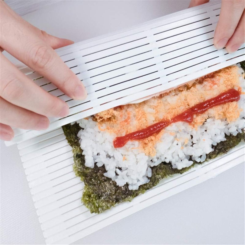 klarako Kitchen Sushi Rolling Mat Non Stick Sushi Making Kit Sushi Rolling Maker Homemade DIY Sushi Plate Mat Large 2pcs - Image 3
