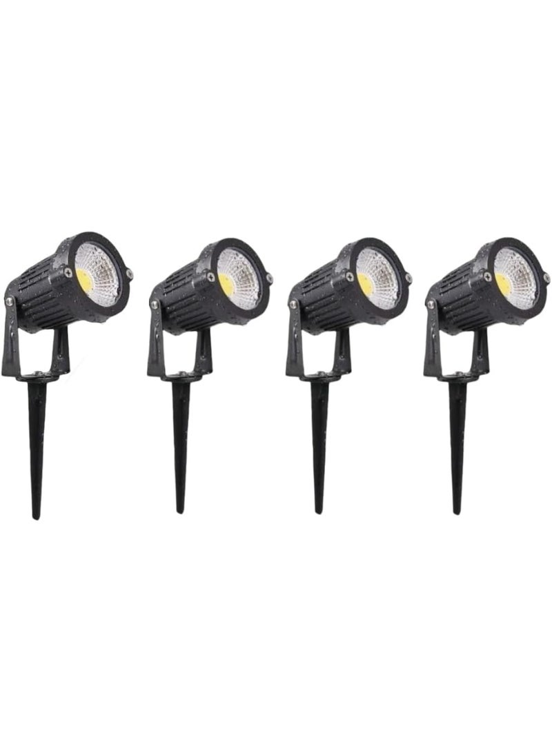 PRIME SOLE 4 Pack LED Garden Spike Lights Outdoor Waterproof Landscape Spotlights for Lawn Pathway Yard Tree Uplighting Energy Saving Decorative Garden Lights Weather Resistant Outdoor Lighting - Image 1