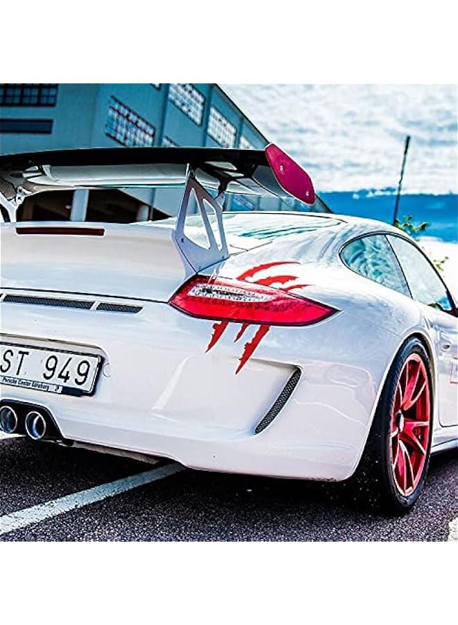 Loquat Claw Mark Car Decals, 16 Inch Car Headlight Stickers, Monster Claw Scratch Sticker for Dodge Challenger Charger, Pack of 2 (Red) - Image 4