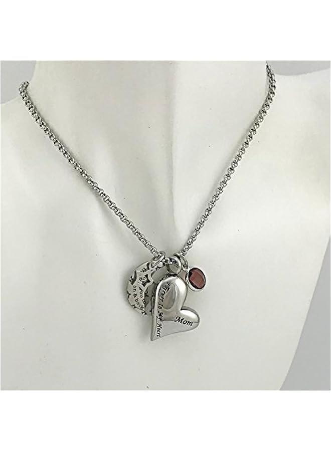 عربست قلادة يوفينج أورن للرماد أنا أحبك إلى القمر والعودة لأمي حفظ رماد المنجد مجوهرات حجر البخت - Image 5