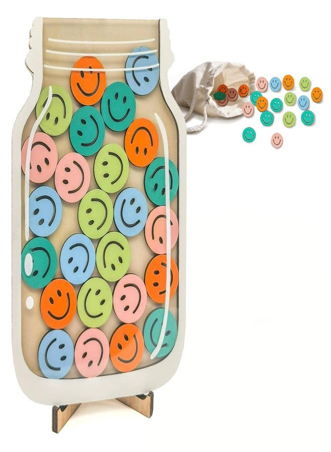 Could Spark Reward Jar for Kids 25 Tokens Smiley Face Class Reward Jar Compliment Jar for Classroom Home Back to School Gifts for Students - Image 1