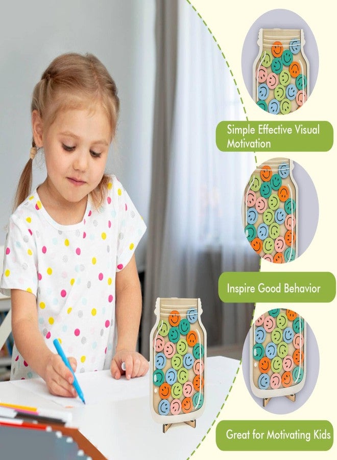 Could Spark Reward Jar for Kids 25 Tokens Smiley Face Class Reward Jar Compliment Jar for Classroom Home Back to School Gifts for Students - Image 3