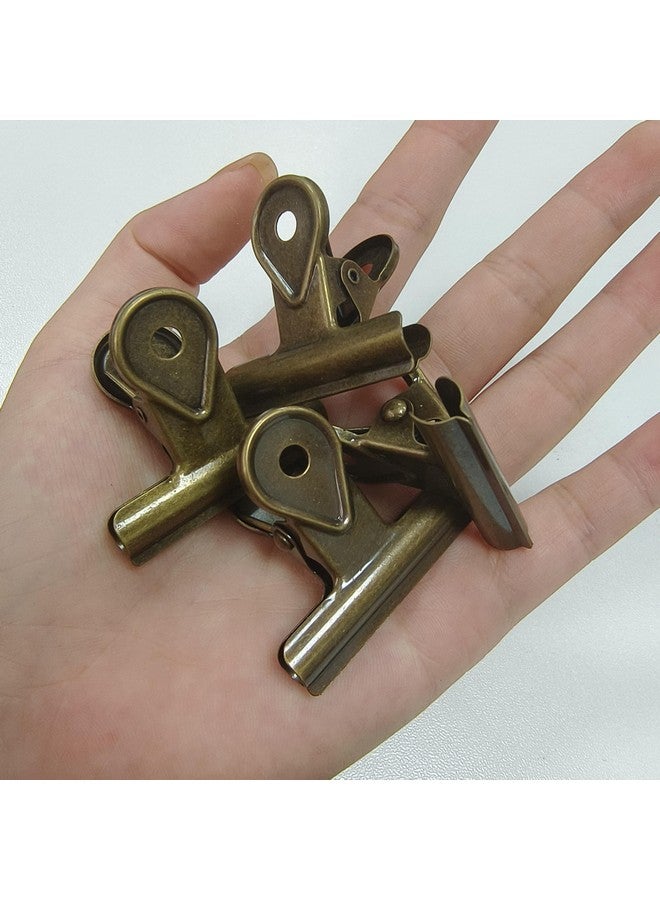 BeeSpring Binder Paper Clips Duckbill Metal Binder Clips, Invoice Bill Clip Utility Paper Clips Paper Clamps for Crafts, Food Bags, Drawing, Photo at Home Kitchen Office (Bronze, M-40mm) - Image 3