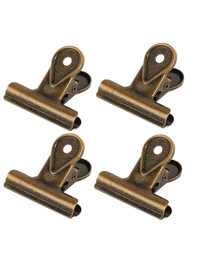 BeeSpring Binder Paper Clips Duckbill Metal Binder Clips, Invoice Bill Clip Utility Paper Clips Paper Clamps for Crafts, Food Bags, Drawing, Photo at Home Kitchen Office (Bronze, M-40mm) - Image 1