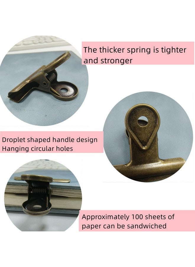 BeeSpring Binder Paper Clips Duckbill Metal Binder Clips, Invoice Bill Clip Utility Paper Clips Paper Clamps for Crafts, Food Bags, Drawing, Photo at Home Kitchen Office (Bronze, M-40mm) - Image 4