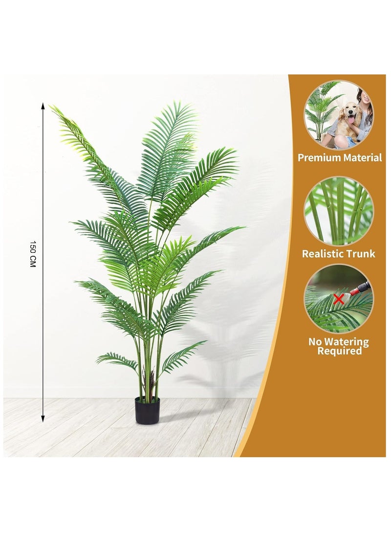 TYCOM Artificial Tree Fake Plants Fake Trees Faux Plants Indoor Realistic Plants for Office Home Room Store Decor Height 90 CM Fiddle Leaf Fig.  - Image 3
