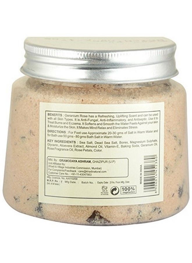 Khadi Natural Ayurvedic Rose Geran W Rose Petals Bath Salt 200G  - Image 5