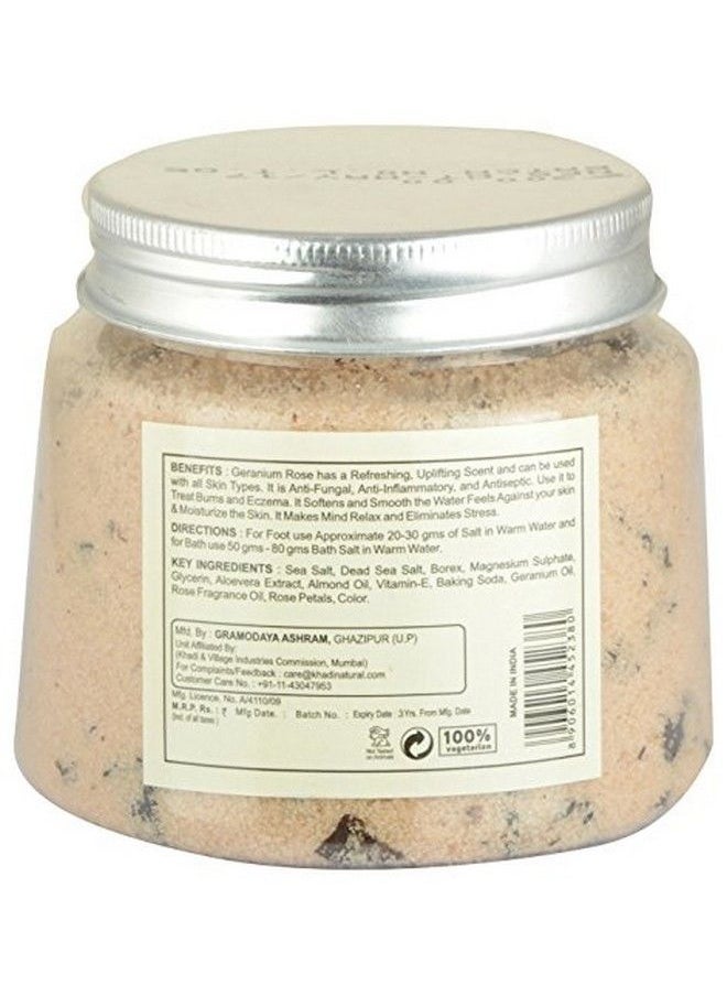 Khadi Natural Ayurvedic Rose Geran W Rose Petals Bath Salt 200G  - Image 4