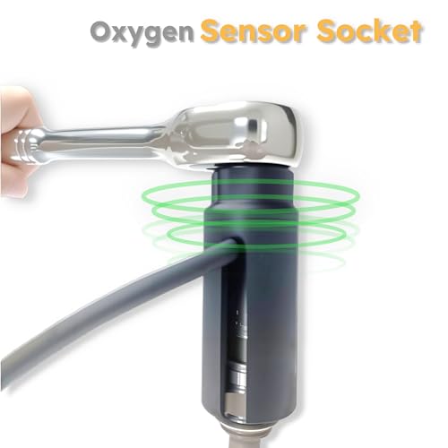 Apeixoto Oxygen Sensor Socket with Side Wire Cutout 3/8” Inch Drive x 7/8” (22mm) fits All Vehicle O2 Removal and Installation Offset Oxygen Sensor Socket - Image 4