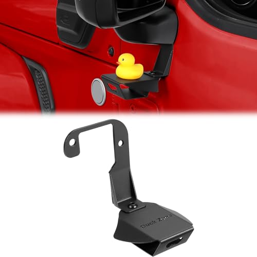 JOYTUTUS Duck Landing Pad Compatible with Wrangler JK JL Gladiator JT, 2007-2025 Wrangler Duck Holder Outside Mirrors Mount with Bottle Opener - Image 1