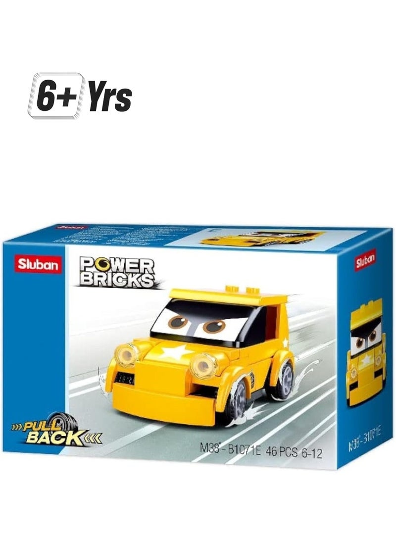 Sluban Power Bricks Series - Yellow Car Building Blocks 46 PCS