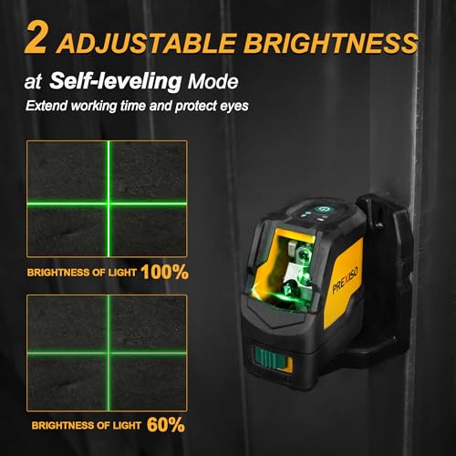 Prexiso Laser Level with Tripod, IP54 Professional 150 Wide Angle - 100Ft Cross Laser Line Tool for Construction, Ceiling Alignment, Floor Tile - Image 3